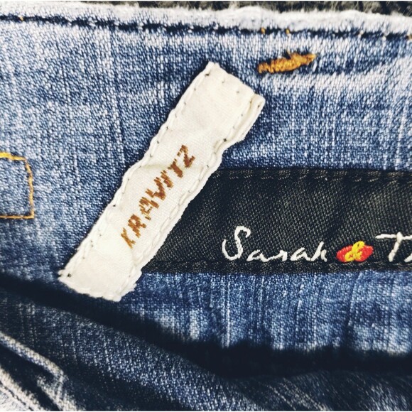 Kravitz Sarah & Thomas 7 Jeans Woman's 28 Tapered Low Rise Pockets Unique Rare - Picture 5 of 11